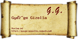 Gyüge Gizella névjegykártya