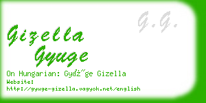 gizella gyuge business card